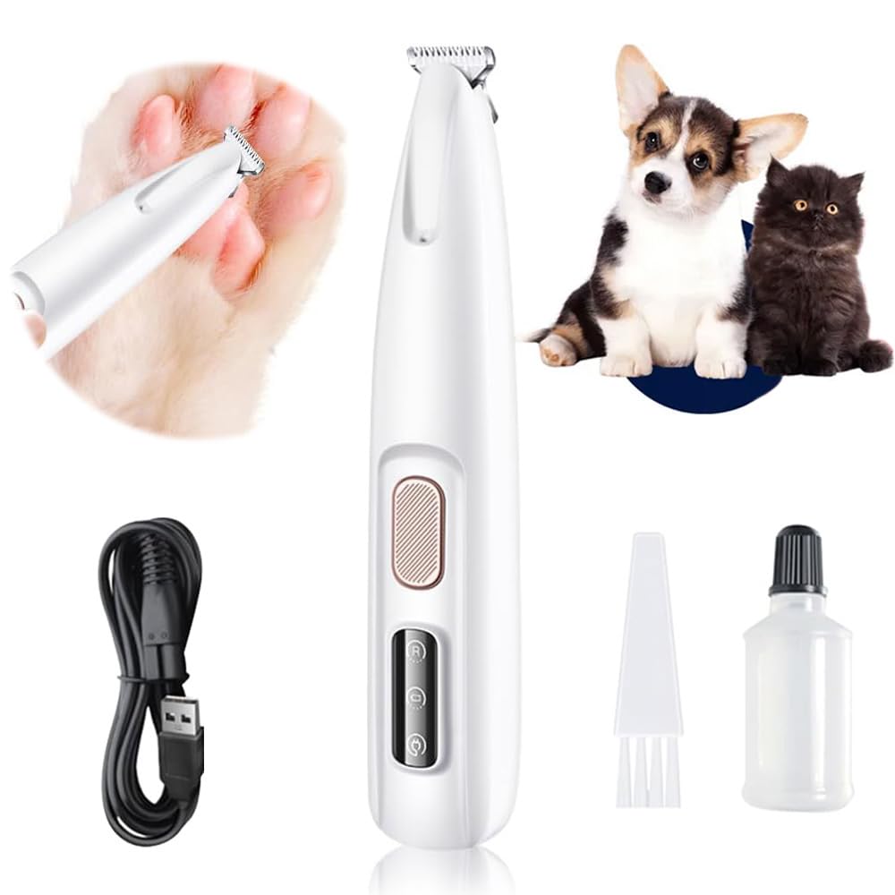 Comasua dog paw trimmer with LED light for precise paw grooming.