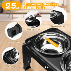 COMESOON dual 25 oz thickened bowls offer durability and mess reduction