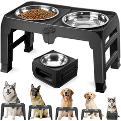 COMESOON elevated dog bowl stand for large dogs, sturdy feeding height.