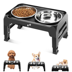 COMESOON elevated dog bowl stand supports comfortable dining for small to medium dogs