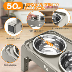 COMESOON foldable, travel-ready dog bowl stand for on-the-go feeding.
