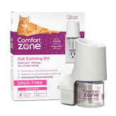 Comfort Zone cat calming diffuser in a room creates a calm ambiance.