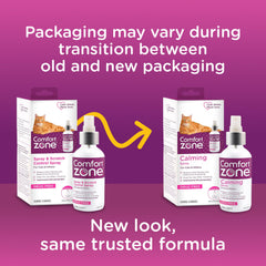 Comfort Zone calming spray applied to bedding to reduce marking at home