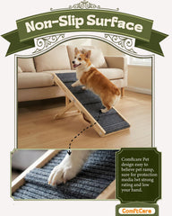 Comftcare dog ramp adjustable-height enables bed and sofa access