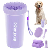 Comotech paw cleaner large purple front view for quick muddy paw cleanup.