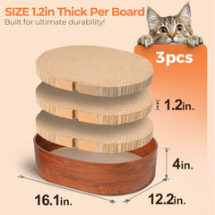 ComSaf 2-in-1 cat scratch bed offers scratching and napping in one spot.