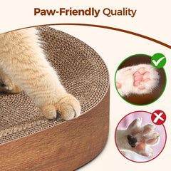 ComSaf bark-texture scratcher mimics natural wood for claw health.