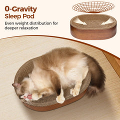 ComSaf Cat Scratcher Bed sealed base catches scraps keeps floors clean