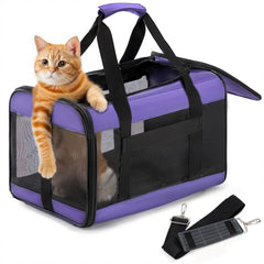 Conlun Cat Carrier purple top view for travel