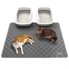 Conlun Cat Litter Mat with grid trap design catching litter from paws.