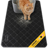 Conlun cat litter mat top view with grid design that traps litter efficiently.