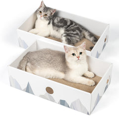 Conlun cat scratcher box with 3-layer pad for durable scratching and lounging.