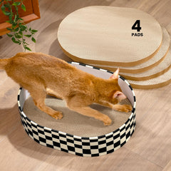 Conlun cat scratcher box front view highlighting durable construction for furniture protection.
