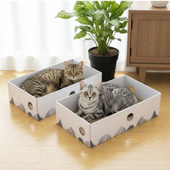 Conlun heavy-duty cardboard scratcher supports long-lasting play for active cats.