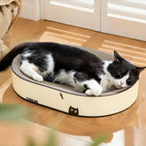 Conlun large oval scratcher bowl top view shows spacious scratching area for big cats.