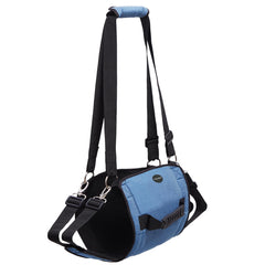 Coodeo emergency backpack-style support on dog for secure, quick placement.
