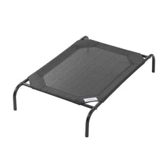 Coolaroo Original Elevated Dog Bed with breathable fabric for cooling comfort outdoors.