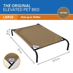 Coolaroo Original Elevated Dog Bed off-ground resting demonstrates comfortable elevated perch.