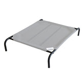 Coolaroo Original Elevated Dog Bed on patio showing cooling airflow for comfortable outdoor lounging.