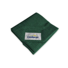 Coolaroo replacement cover close-up texture in Brunswick Green showing breathable fabric