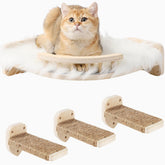 COOLEX cat wall shelves with 3 steps maximize vertical play space for indoor cats.