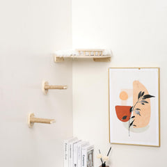 COOLEX cat wall shelves hammock bed provides a cozy resting spot.