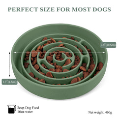 Coomazy dog bowl with suction cups keeps food steady during meals.