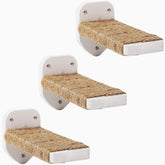 COOLEX cat wall shelves assembly diagram showing easy mounting and space-saving design