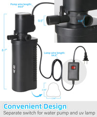 COOSPIDER built-in sponge ensures thorough filtration while reducing potential leaks in indoor setups.