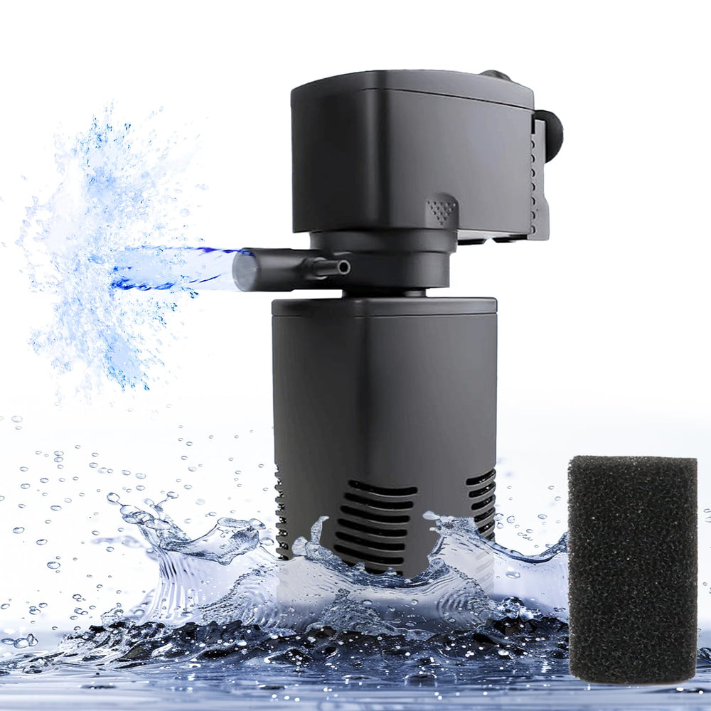 Coospider-Repta filter front view highlighting compact internal design for 15-40 gallon tanks and reliable circulation.