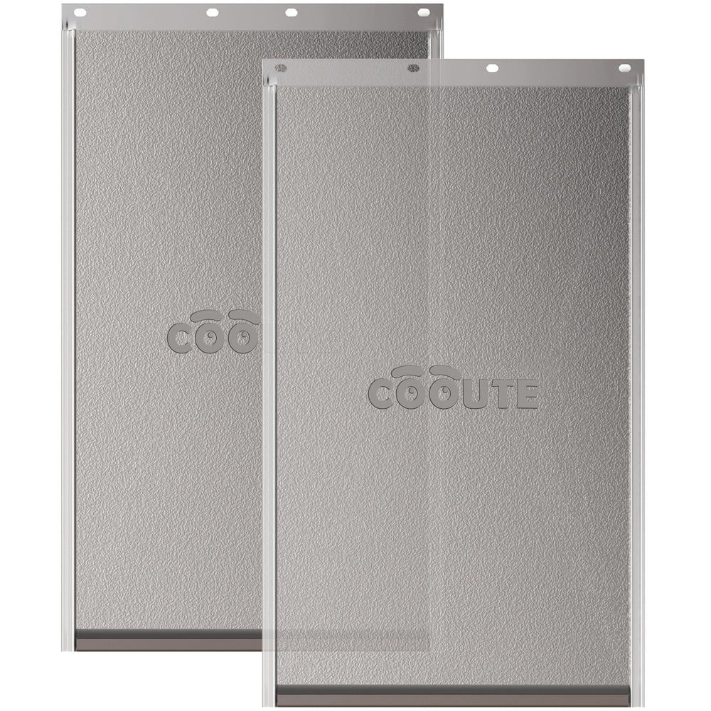 COOUTE dog door flap with magnetic closure seals rain out as pets pass through