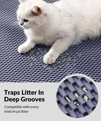Cooyes easy-clean cat mat makes removal of litter quick.