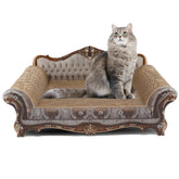 COOZMENT sofa scratching couch side view for spacious lounging and furniture protection.