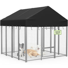 COSHNIBI roof cover for 10x10 kennel β top view showing weather protection
