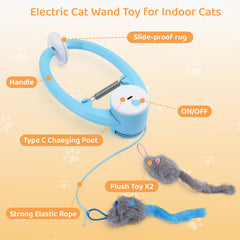 Cosowo 360-degree flutter action keeps lazy cats engaged and active during playtime.