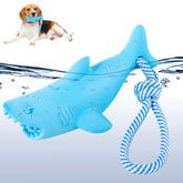 CoubonTail shark floating chew toy for aggressive chewers, ideal for pool play