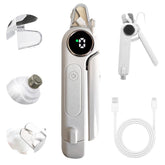 COUEYOA 2-in-1 nail grinder and clipper with LED light for precise trimming.