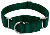 Country Brook Design martingale collar no-buckle front view for easy head-through wearing