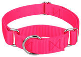 Country Brook Petz martingale collar closeup highlighting durable nylon and no-buckle easy wear.