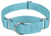 Country Brook Petz martingale collar in ocean-blue, slip-over design for gentle control on walks.