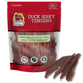 Country Kitchen packaging for duck jerky tenders, convenient protein treat