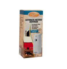 Country Vet automatic metered dispenser on wall releasing a steady fragrance for spaces.