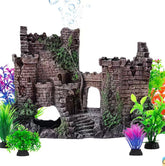 CousDUoBe castle bubbler decor adds dynamic bubbles to the aquarium