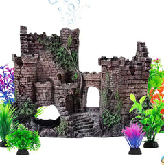 CousDUoBe castle bubbler decor adds dynamic bubbles to the aquarium
