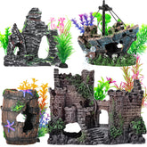 CousDUoBe castle with bubble stream enhances visual interest in your aquarium.