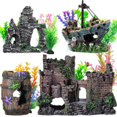 CousDUoBe castle with bubble stream enhances visual interest in your aquarium.