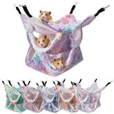 Covzoe 6 piece rat hammocks pack shown in a cage for cozy resting.