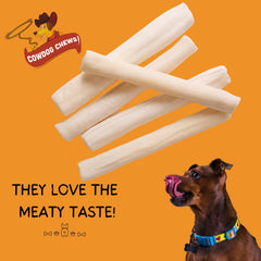 Cowdog Chews Beefhide Roll dog chewing action, satisfies chewing instincts