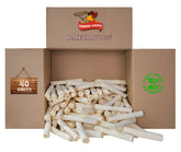 Cowdog Chews Retriever Roll 9-10 inch closeup — durable rawhide for satisfying chews.