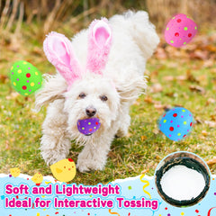 Coyava eggs feature a squeaker for engaging play and repeat squeaks
